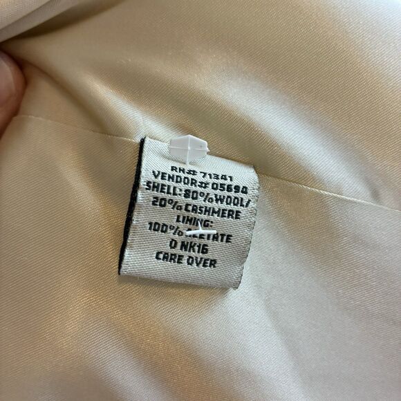 Vintage LL Bean Women’s Cream Wool Cashmere Blend Lined Coat Size 10R - Picture 5 of 6